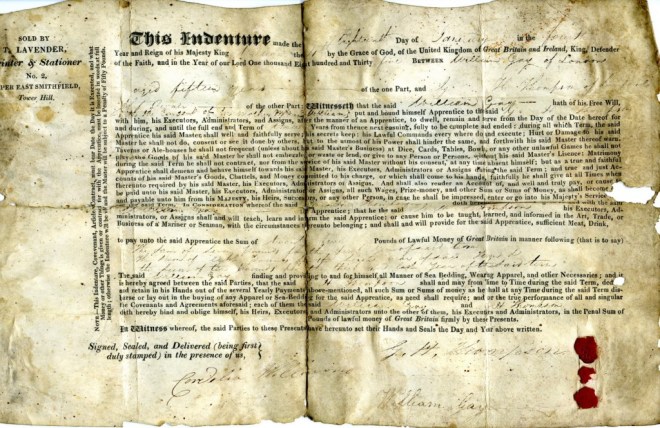 Indenture papers