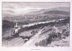 New Norfolk from Pulpit Rock Lookout