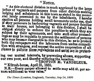 Disdain by the scurrilous landlord